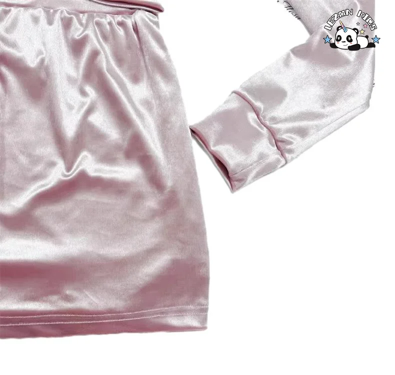 LEZONKIDS - Conjunto de Roupas para Meninas Personalizadas de Primavera, Jaqueta com Capuz de Veludo e Saia